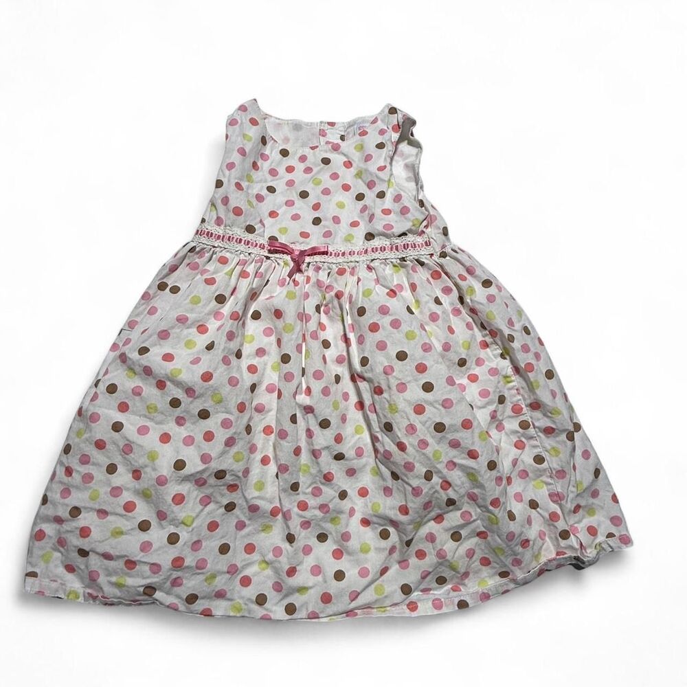 Genuine‎ Kids from OshKosh Pink Brown Polka Dot Cotton Dress 18M